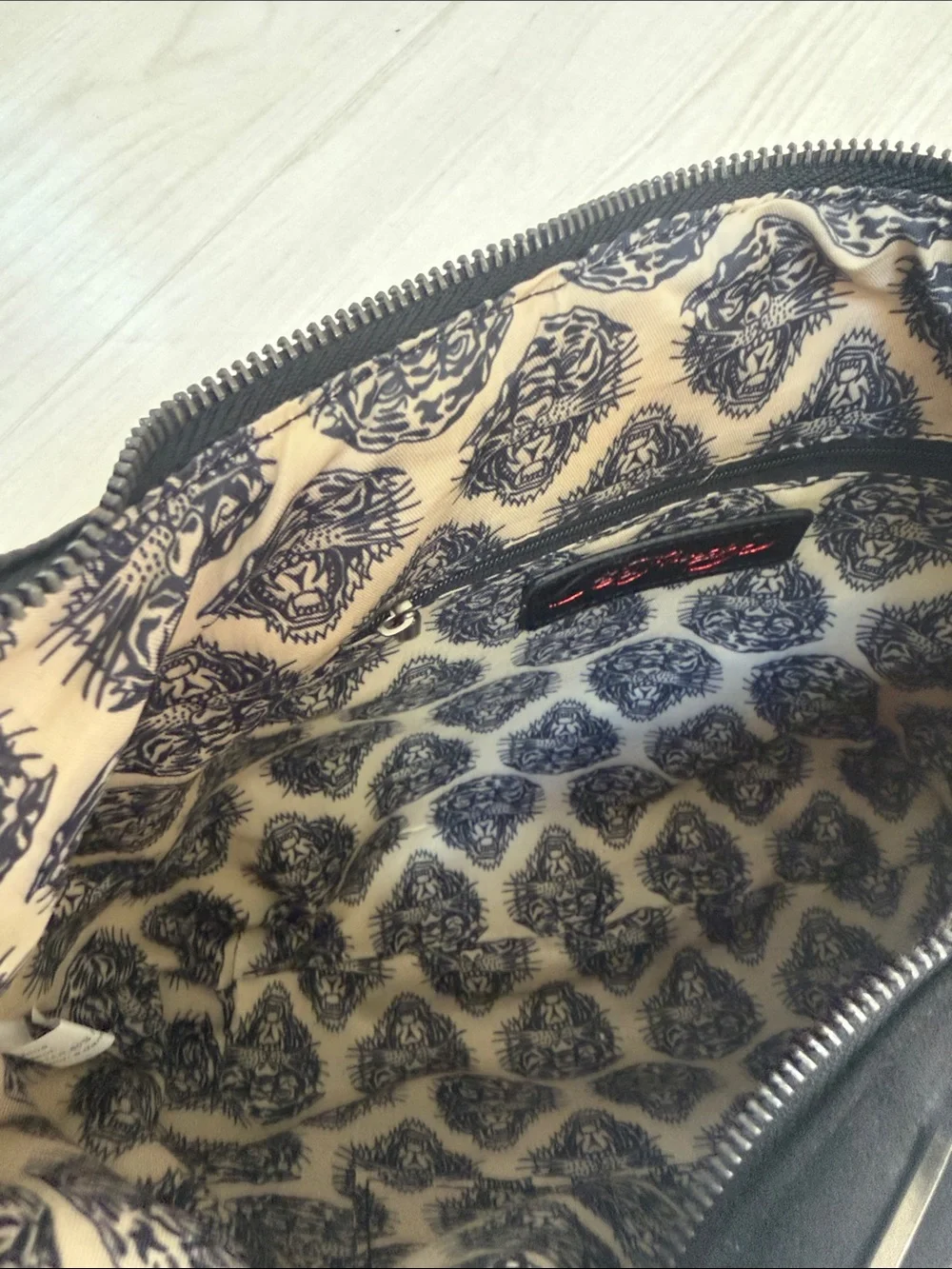 NWT Ed Hardy Skull & Rose Fringe Hobo